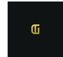 Creative modern elegant trendy unique artistic G GG initial based letter icon logo.
