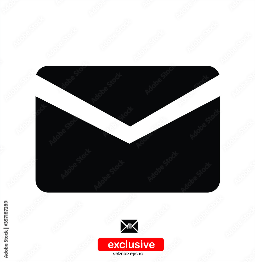 Aufkleber mail icon.flat design style vector illustration for graphic and web design.