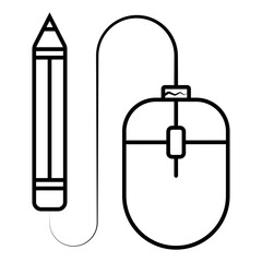 Vector drawing instrument icon illustration