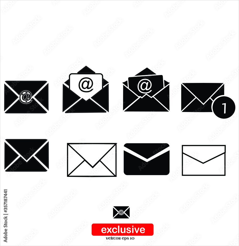 Poster mail icon.flat design style vector illustration for graphic and web design.