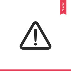 Caution exclamation vector icon, simple sign for web site and mobile app.