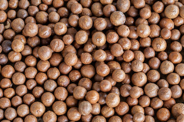 Organic Macadamia Bean Background