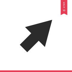 Arrow vector icon, simple sign for web site and mobile app.