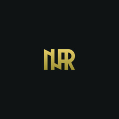 Creative modern elegant trendy unique artistic NR RN R N initial based letter icon logo.