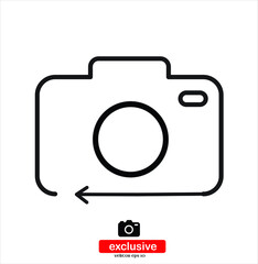 camera icon.Flat design style vector illustration for graphic and web design.