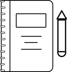 Book and pencil

