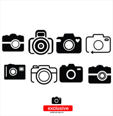 camera icon.Flat design style vector illustration for graphic and web design.