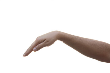 hand on white background