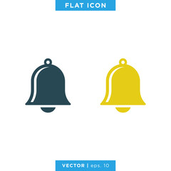 Bell icon design template. Notification symbol vector.
