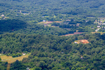 view of valley farmland from lookout mountain