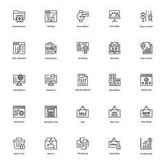 Vector Line Icons of Business 14