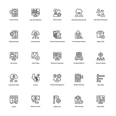 Banking and Finance Icons Set Vector 23
