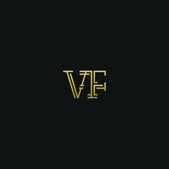 Creative modern elegant trendy unique artistic VF FV F V initial based letter icon logo.
