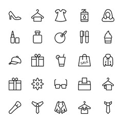 Fashion Line Vector Icons 1