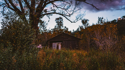 house in autumn