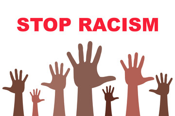 Stop racism. Black lives matter. Vector illustration