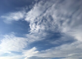 まだらな雲の青空