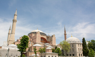 Great historical building Hagia Sophia ,Istanbul, Turkey