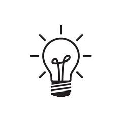 bulb icon logo illustration