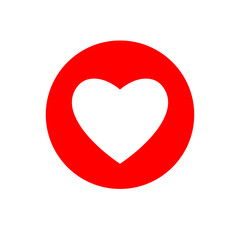 Heart in red circle
