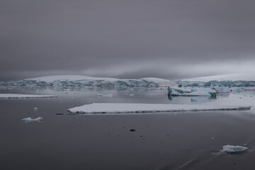 Fototapeta premium Icebergs along the Grandidier Channel, Antarctica