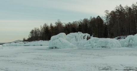 winter landscape with snow