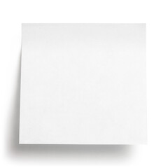 Blank square sticky note, isolated on white background