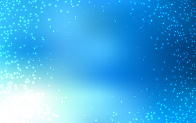 Light BLUE vector background with astronomical stars.