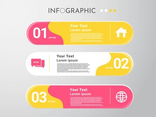 infographic template with 4 circle options for presentation and data visualization. Business process chart, Diagram with Four steps to success for content,flowchart,workflow. Vector illustration
