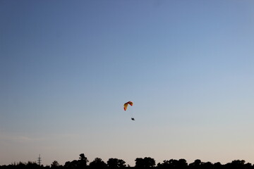paraglider in the sky