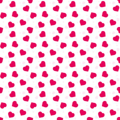 Heart  - Seamless Pattern. heart background - Vector.  Love, wedding, Valentines day design.