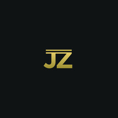 Creative modern elegant trendy unique artistic JZ ZJ J Z initial based letter icon logo.