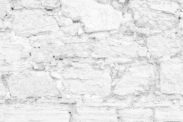 Abstract stone background - old weathered brick ancient wall, horizontal grunge background, closeup