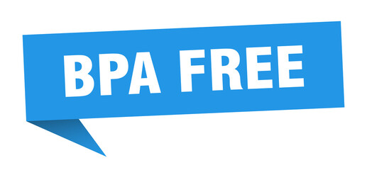 bpa free banner. bpa free speech bubble. bpa free sign