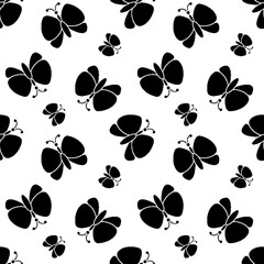 butterfly pattern seamless.  cartoon butterfly background. Good for  wallpaper, design for fabric and decor.  
