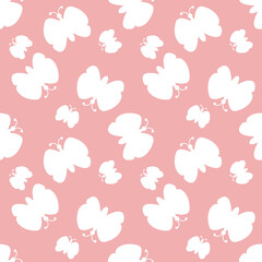 Fototapeta na wymiar butterfly pattern seamless. cartoon butterfly background. Good for wallpaper, design for fabric and decor. 
