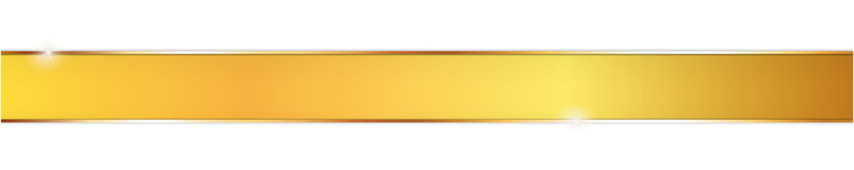 long yellow ribbon banner on white background