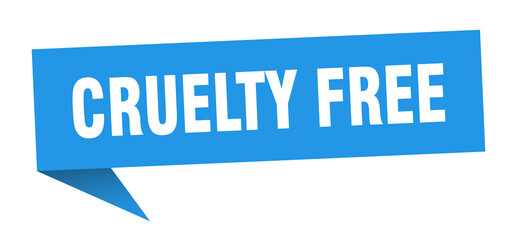 cruelty free banner. cruelty free speech bubble. cruelty free sign