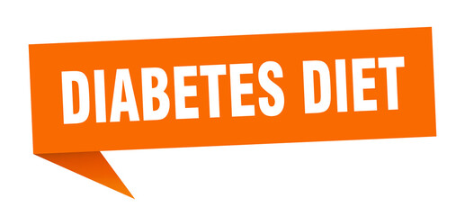 diabetes diet banner. diabetes diet speech bubble. diabetes diet sign