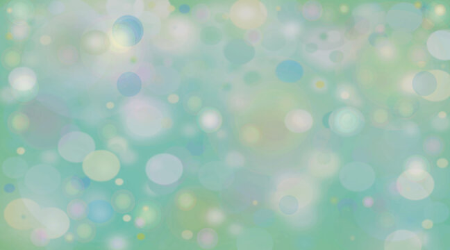 illustration of a light green blurred background with bokeh
