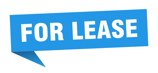 for lease banner. for lease speech bubble. for lease sign