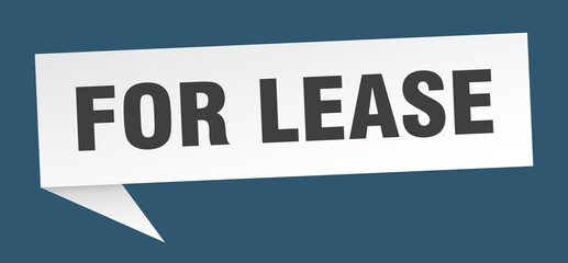 for lease banner. for lease speech bubble. for lease sign