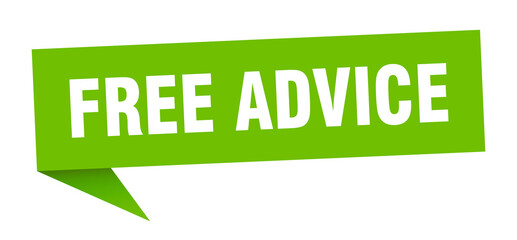 free advice banner. free advice speech bubble. free advice sign