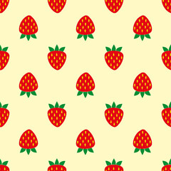 strawberry Seamless pattern. cartoon strawberry  background. Good for wallpaper, design for fabric and decor.