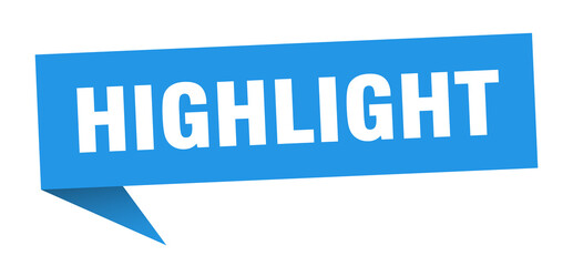 highlight banner. highlight speech bubble. highlight sign