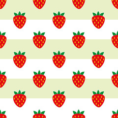 strawberry Seamless pattern. cartoon strawberry  background. Good for wallpaper, design for fabric and decor.