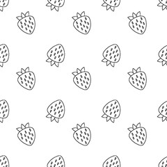 strawberry Seamless pattern. cartoon strawberry  background. Good for wallpaper, design for fabric and decor.