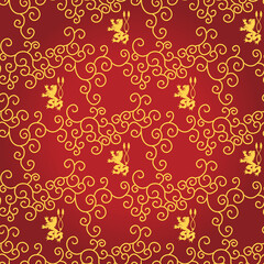 floral vector pattern for decorating textiles and wallpaper