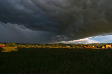 dramatic sky with clouds before the storm