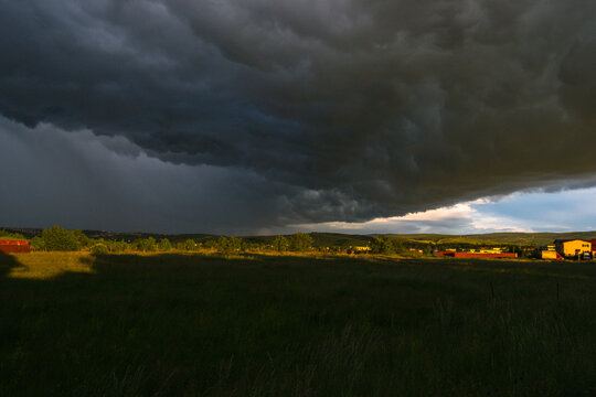 dramatic sky with clouds before the storm
